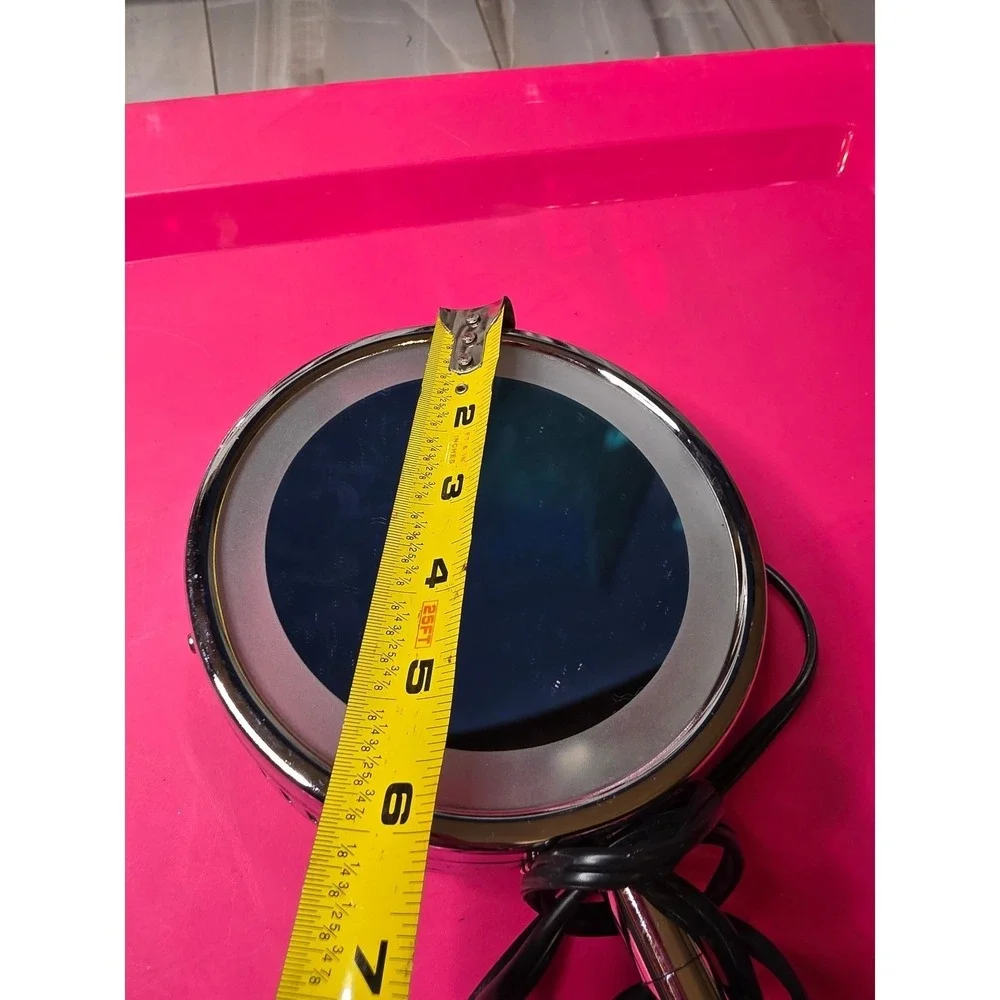 Conair BE150T Lighted Makeup Mirror Chrome Tabletop Round Vanity‎ Mirror T56MP